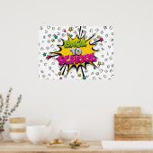 Poster Bande dessinée Pop Art pour la rentrée scolaire (Cuisine)