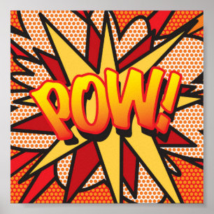 Poster Bande dessinée Pop Art POW