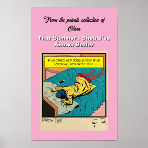 Poster Bande dessinée romantique rétro vintage : Conversa