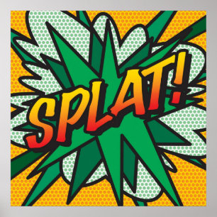 Poster Bande dessinée SPLAT Livre Pop Art Moderne Retro A