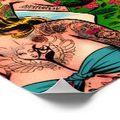 Poster Bande dessinée tatouée (Coin)