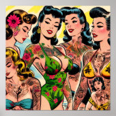 Poster Bande dessinée tatouée (Devant)