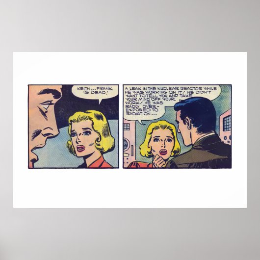 Poster Bande dessinée vintage "Keith... Frank est mort !" (Devant)