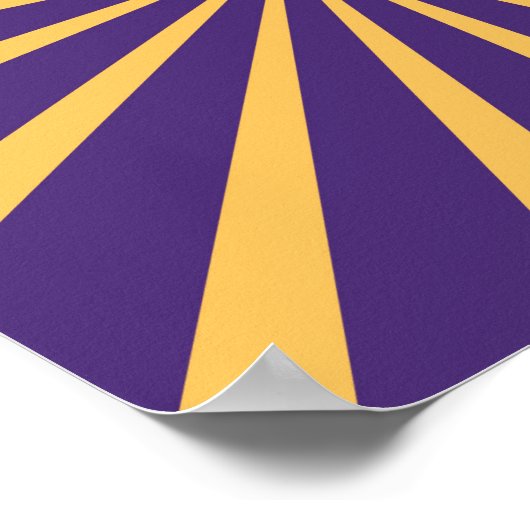 Poster Bande dessinée violet et jaune rayé (Coin)