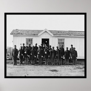 Poster Bande militaire 1865 d'Afro-américain