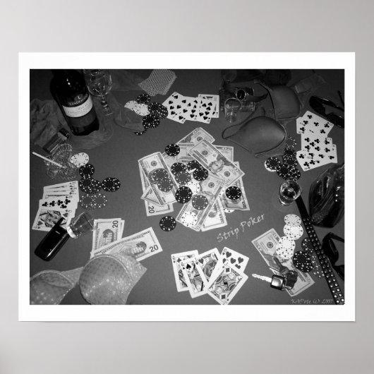 Poster Bande Poker noir et blanc (Devant)