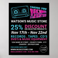 Bande rétro des années 80, Boutique de musique
