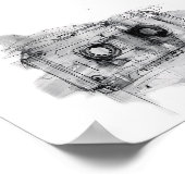 Poster Bande vintage Cassette (Coin)