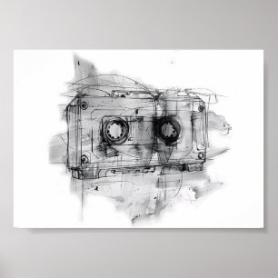 Poster Bande vintage Cassette