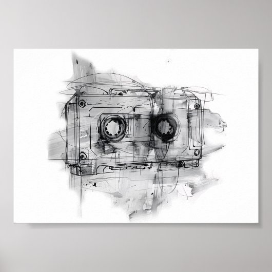 Poster Bande vintage Cassette (Devant)