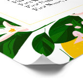 Poster Bandeau de bienvenue mariage jaune citron (Coin)