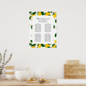 Poster Bandeau de bienvenue mariage jaune citron (Cuisine)