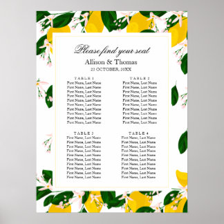 Poster Bandeau de bienvenue mariage jaune citron