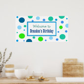 Poster Bandeau de fête d'anniversaire personnalisé pour g (Cuisine)