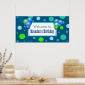 Poster Bandeau de fête d'anniversaire personnalisé pour g (Cuisine)