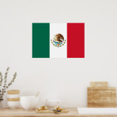 Poster Bandera de Mexico Drapeau national Mexicanos (Cuisine)