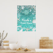 Poster Banderole d'affiche de toile enchantée sarcelle et (Cuisine)