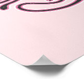 Poster Bandes à épingles supergirl noir et rose (Coin)