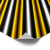 Poster Bandes arc-en-ciel blanc jaune (Coin)