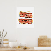 Poster Bandes Bacon Cute Kawaii (Cuisine)