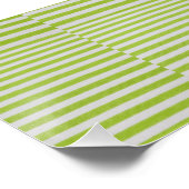 Poster Bandes blanches vert citron professeur nom enseign (Coin)