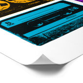 Poster Bandes Cassette Colorées Rétro (Coin)