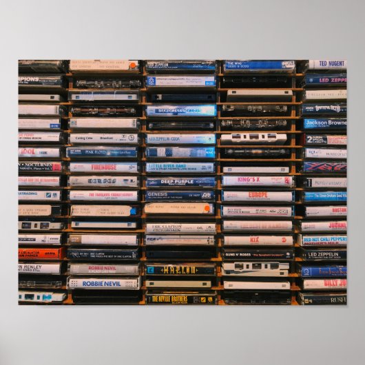 Poster Bandes Cassette Rétro (Devant)