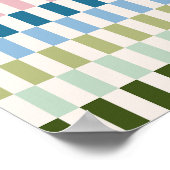 Poster Bandes colorées rétro (Coin)