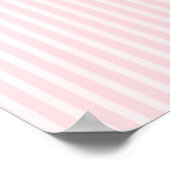 Poster Bandes De Bonbons Rose Pastel. (Coin)