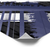 Poster Bandes de brosse Abstraites (Coin)