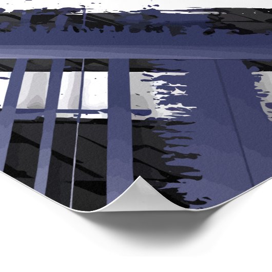 Poster Bandes de brosse Abstraites (Coin)