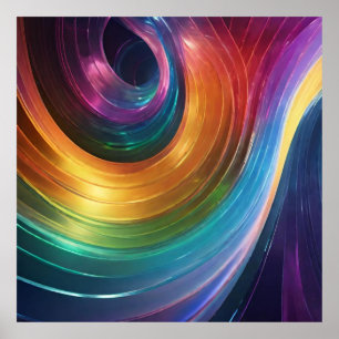 Poster Bandes de couleurs vibrantes