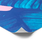Poster Bandes de papier numérique tropicale étoiles (Coin)