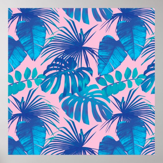 Poster Bandes de papier numérique tropicale étoiles (Devant)