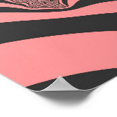 Poster Bandes de zèbre rose pâle (Coin)