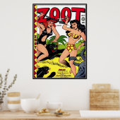 Poster bandes dessinées vintages - (Cuisine)