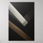 Poster Bandes diagonales géométriques abstraites minimali (Devant)