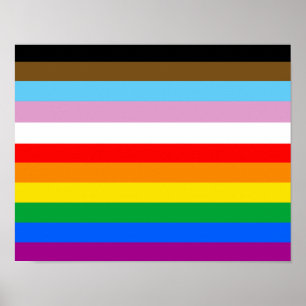 Poster Bandes d'indicateurs de progression LGBTQ+