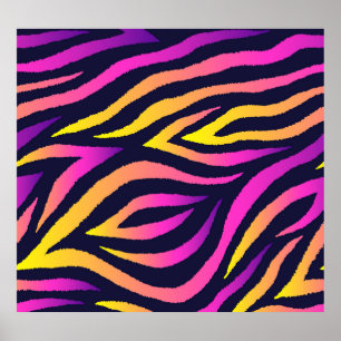 Poster Bandes holographiques, motif futuriste sans faille
