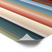 Poster Bandes multicolores Boho (Coin)