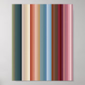 Poster Bandes multicolores Boho (Devant)