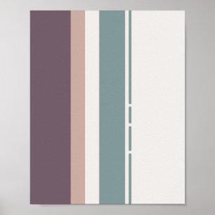 Poster Bandes Neutres Calmes – Composition Murale Minimal
