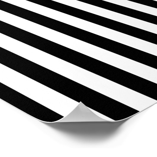 Poster Bandes noires et blanches ; triées (Coin)