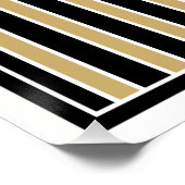 Poster Bandes noires et or - Couleurs scolaires (Coin)
