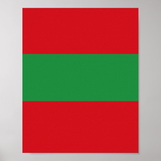 Poster Bandes rouges et vertes (Devant)