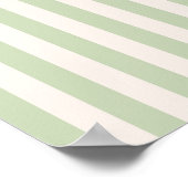 Poster Bandes Vertes Pastel Vert (Coin)