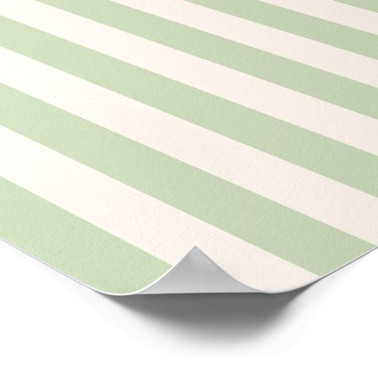 Poster Bandes Vertes Pastel Vert (Coin)
