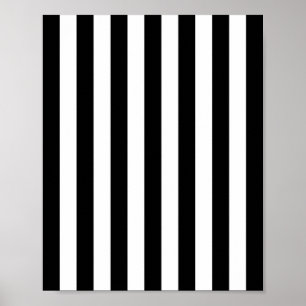 Poster Bandes Verticales Noires Et Blanches