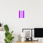 Poster Bandes violettes et blanches (Bureau à domicile)
