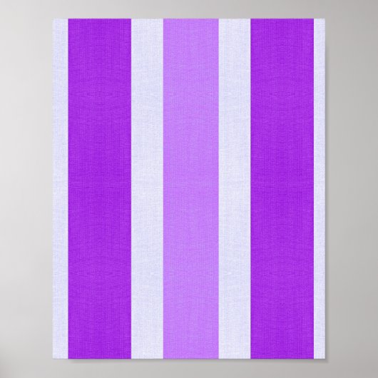 Poster Bandes violettes et blanches (Devant)